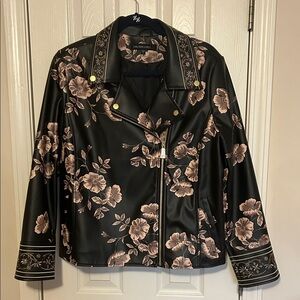 Colleen Lopez Black Jacket with cream Floral Print